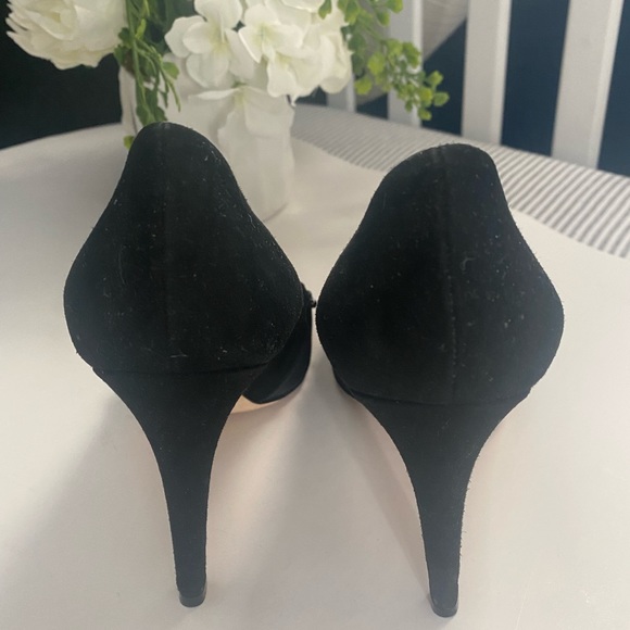 Club Mónaco Black Suede Heels. Made in Italy. Real leather. - Picture 3 of 9